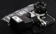 Pentax MV 1 Chrome 35mm Film SLR c/w Rikenon L 50mm f/2 Lens & AF200S Kit