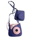 Fuji Instax Mini 8 Fujifilm Instant Film Camera Pink (￼￼ Purple Strap Pouch