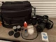 Vintage Ricoh KR-5 Super II 35mm SLR Camera Lens Quantaray   Bag Extras Kit
