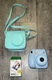 Fujifilm Instax Mini 7+ Instant Camera - Light Blue w/  1 - 10 Sheet Film & Case