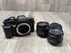 VTG Chinon CP-5s 35mm SLR Film Camera w/ 2 Lenses And Teleconverter - Untested
