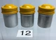 3 VTG Lot Kodak 35mm Film Roll Embossed Container Metal Tin Can Canister yellow