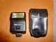 VTG CANON FD CAMERA SLR SPEEDLITE 188A SHOE MOUNT FLASH UNIT WITH PROTECTOR BAG