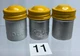 3 VTG Lot Kodak 35mm Film Roll Embossed Container Metal Tin Can Canister yellow