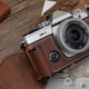 Genuine Leather Camera Half Cases Handle Bag Covers Protect Fit For Olympus OM-3