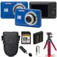 Kodak PIXPRO FZ55 Digital Camera (Blue)+Spider Tripod + Case - 128GB Kit