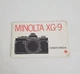 MINOLTA XG-9 camera owners manual .  XG9 Instruction Manual. English Edition