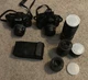 Minolta Maxxum 400si & 300si 35mm SLR Film cameras 2 + 6 Lenses & Minolta Flash