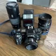  Minolta 7000 AF 28mm F2.8 Lens 49mm Maxxum Camera, with two more lens and flash