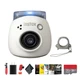 FUJIFILM INSTAX PAL Digital Camera (MilkyWhite), Memory Card Wallet, Memory Card
