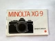 Minolta  XG-9 Camera Instruction OWNER'S Manual Book