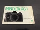 Minolta XG-1 Camera Instructions Manual....Free Shipping