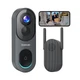 BOTSLAB 5MP Wireless Video Doorbell Camera,180&deg; Head-to-Toe View, AI Motion