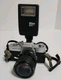 VTG Minolta SRT 102 35mm SLR Camera w/ MD 35-70mm 1:3.5 lens Nikon SB 18 Flash 