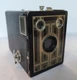 Vintage Kodak Brownie Junior Six-20 Box Camera Art Deco Gold Front