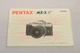 Pentax MZ-3 Camera Manual Used Excellent Condition