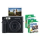 Fujifilm Instax Wide 400 Camera (Jet Black) + Instax Wide Instant Film 40 Sheets