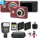 Kodak PIXPRO FZ55 Digital Camera (Red) + Extra Battery +1 Yr Warranty + 32GB