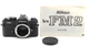 [Near MINT w/Cap] Nikon New FM2 FM2N Black 35mm SLR Film Camera Body from JAPAN