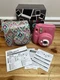 Fujifilm Instax Mini 9 Instant Film Camera - Flamingo Pink Working w/ Boho Case