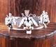 TAXCO TS-162 3D TRIO GRAPE CLUSTER Cuff Bracelet Sterling Silver 7 1/2"