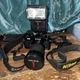Nikon FE2 35mm Film Camera Vivitar Series 1 200mm f/3.5 Macro Len 600N Flash Lot