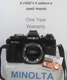 1yrWARRANTY Minolta X-700 35mm Film SLR Camera Body SERVICED good student camera