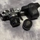 Olympus OM-1 35mm SLR Film Camera Xtra Lens cases, damaged, and untested