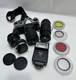Pentax Asahi  K1000 35mm Film Camera W/3 Lenses,Flash,Extras Tested & Working