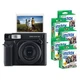 Fujifilm Instax Wide 400 Camera (Jet Black) +Instax Wide Instant Film 100 Sheets