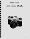 Asahi Pentax KX, K1000 Parts List with Exploded Views for Repair Reprint