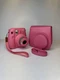 Fuji Instax Mini 9 Fujifilm Instant Film Camera Flamingo Pink w/ Case Free Ship