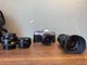 Canon AE-1 SLR Film Camera Film Tested Works with 50mm F1.8 Lens + Accessories