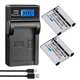 2x Battery +LCD Charger For Olympus LI-50B MJU-1010 1020 1030 9010 8010 1030SW