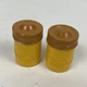 Vintage Kodak 35mm Aluminum Film Canister Screw Lid Yellow Tan Pair
