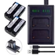 2x Battery + Charger for SONY DSC-F707 F717 DSC-F828 MVC-CD250 NP-FM50 NP-FM55H
