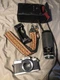 VTG Lot Of Minolta XG-1 Base, Hippy Style Strap Leather, Tamron Parts Untested