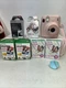 Fujifilm Instax Mini 11 Instant Camera Blush Pink & Film Works Stripe Mono Chrom