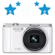 Casio EX-ZR1000 High-Speed Digital Camera12.5xZoom Motion1080p Flip Screen White