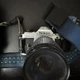 Nikon FG 35mm SLR Film Camera Body Only for Parts or repair with Lens