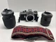 Pentax ME Asahi 50mm Film Camera For Parts Or Repair With 2 Lenses And Strap