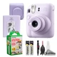 Fujifilm Instax Mini 12 Camera (Lilac Purple) w/ 20 Film, Cleaning Kit & Album