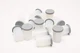 15X Plastic Clear/Gray lid Kodak 35mm plastic film canisters, Clean