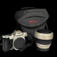 Pentax ZX-50 35mm SLR Film Camera w/28-80 mm Lens Cover Case Silver TESTED EUC