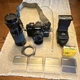 Minolta X-700 MPS SLR Film Camera w/ MD 50mm & Sigma 35-135mm Lens, Flash