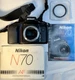 NIKON N70 F70 35mm Film Camera SLR 35mm BODY ONLY! *Untested / for Parts*