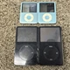 Apple iPod Lot FOR PARTS OR REPAIR Lot Of 4 A1136 A1236 iPod Classic Lot