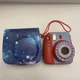 Fujifilm Instax Mini 9 Instant Film Camera - Pink stickers with galaxy Case Used