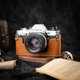 Brown Handmade Real Leather Half Camera Case Bag For Olympus OM10 OM20 OM30