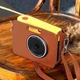 For KODAK MS300 Leather Hard Shell Protective Case Stylish Crossbody Camera Bag